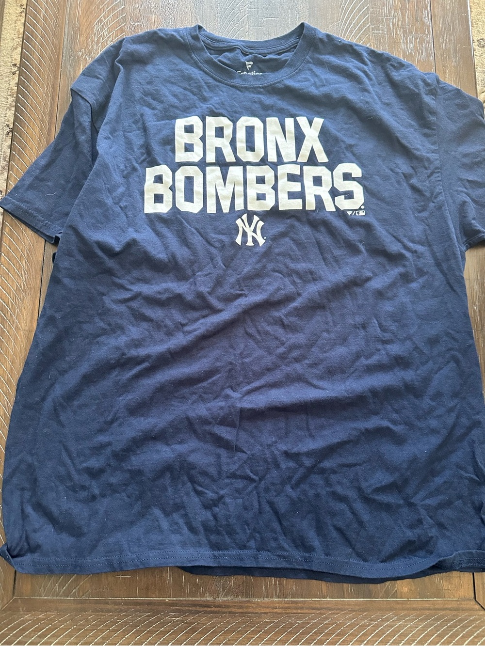 Fanatics Navy Bronx Bombers Yankees Tee with White Logo